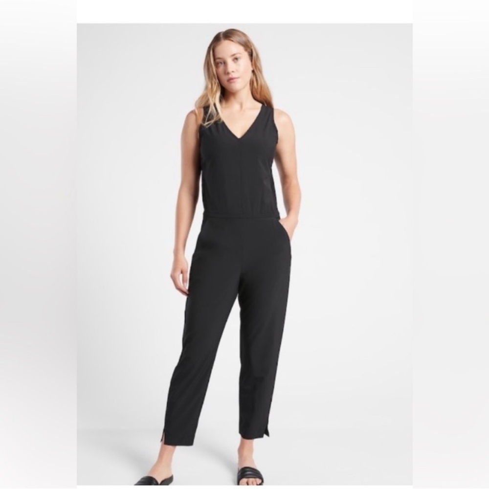 NWT Athleta Brooklyn black jumpsuit sz 16 tall